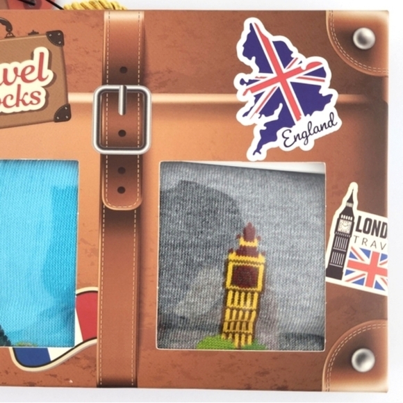 Orrsum Sock Co. 3 Pairs Men's Socks Featuring Iconic Travel Places Pack Sz 8-12 - Picture 4 of 8